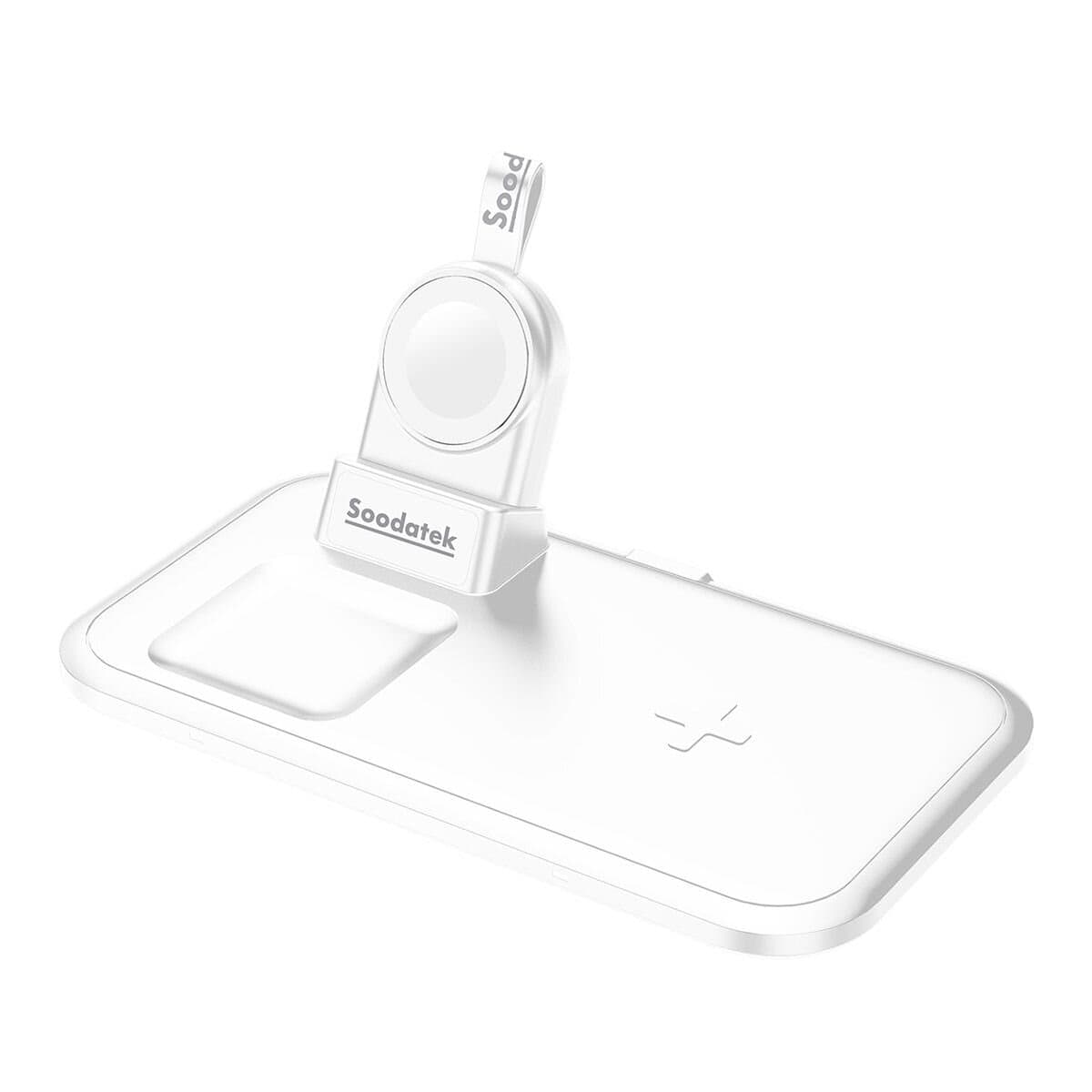 Soodatek Pengisi Baterai Nirkabel 3-in-1 SHQI-PC3IN1AWC