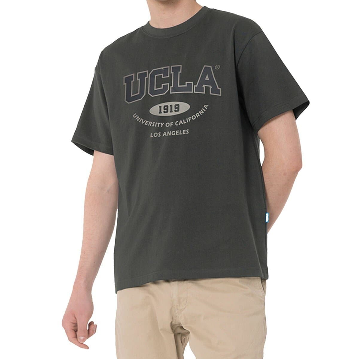 UCLA Pria LOGO T-Shirt Lengan Pendek Warna Hitam M