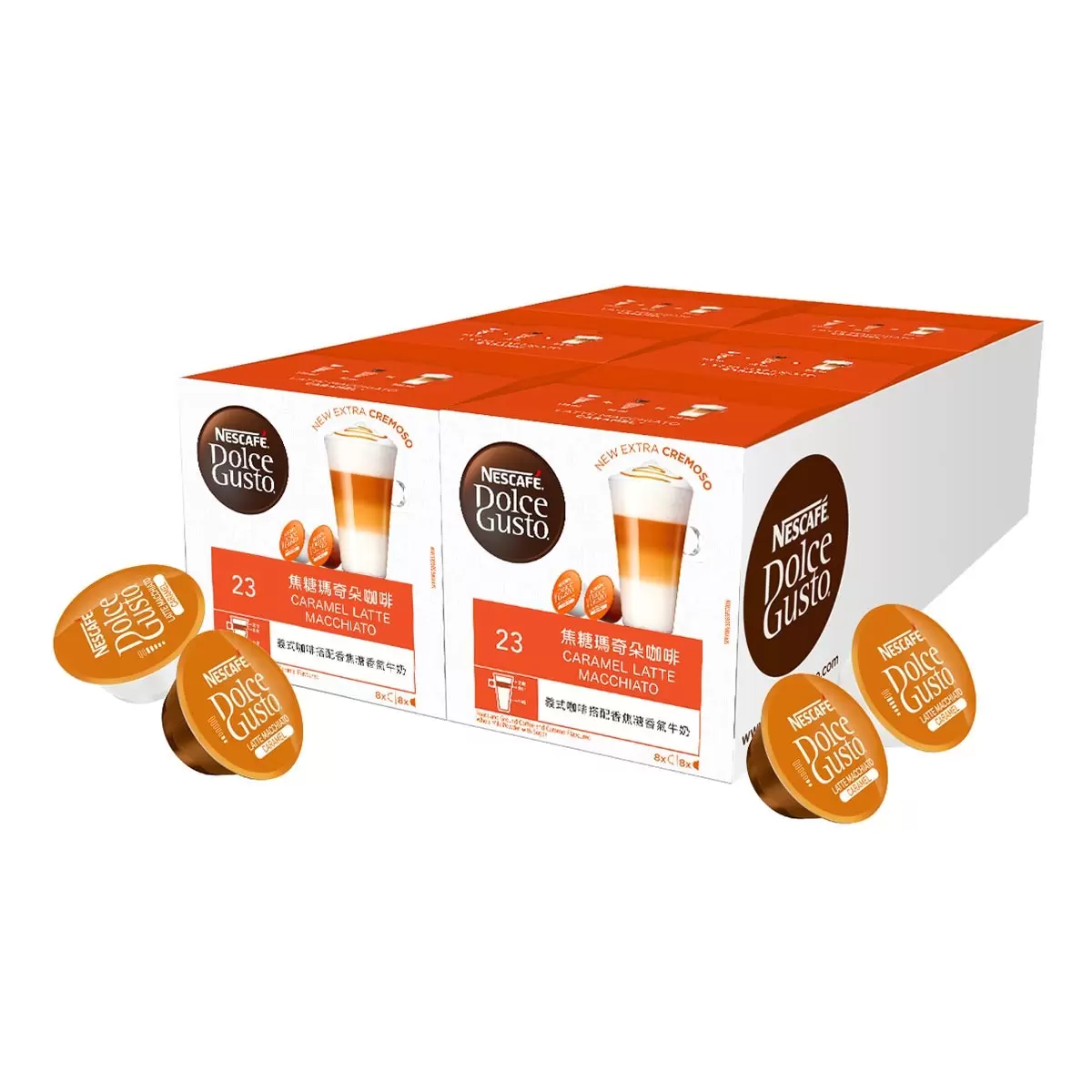 NESCAFE Dolce Gusto Kapsul Cappuccino Caramel Macchiato 96 pcs Untuk Mesin NESCAFE Dolce Gusto