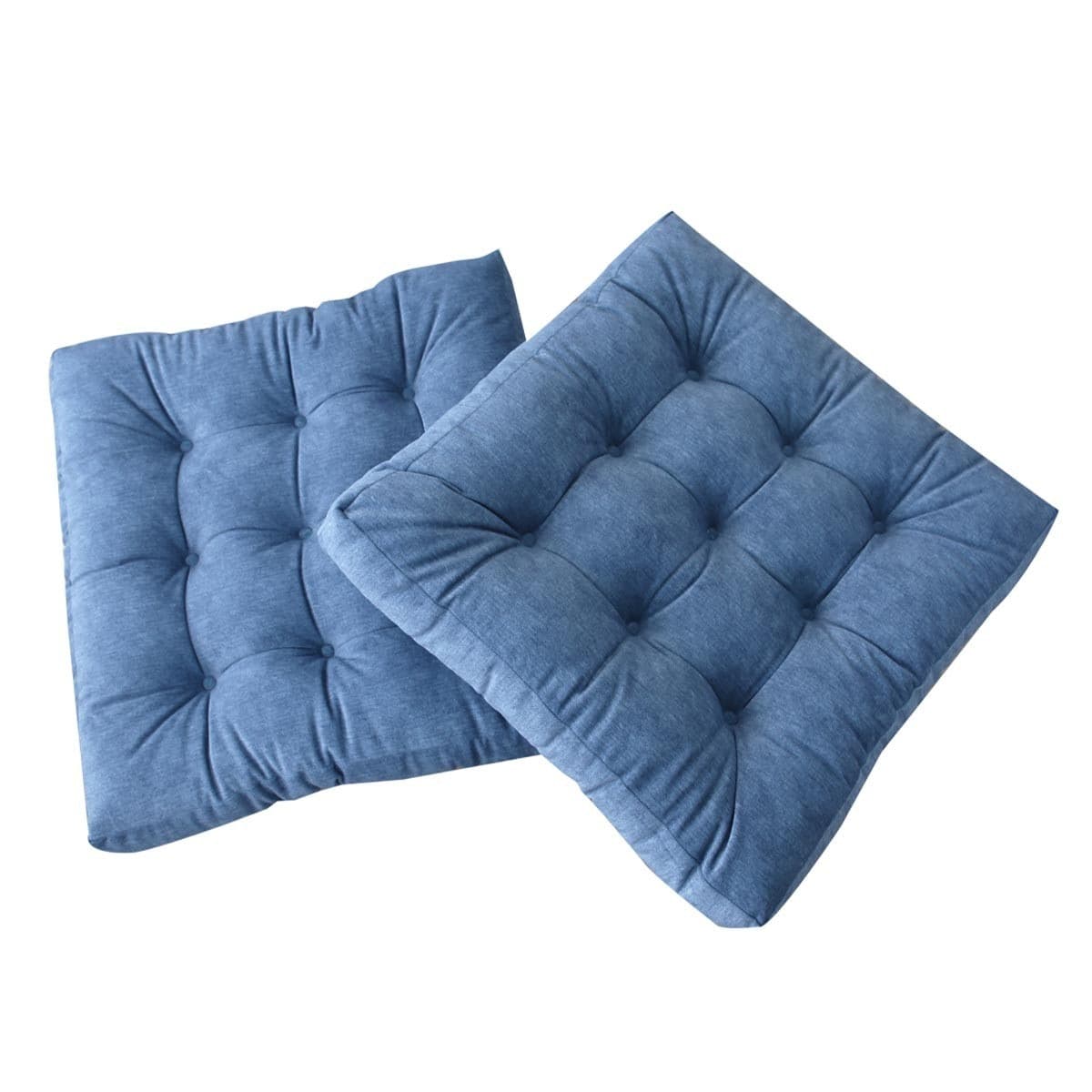 CASA Set Tempat Duduk Sederhana 2 pcs 55 cm X 55 cm X 8 cm Biru