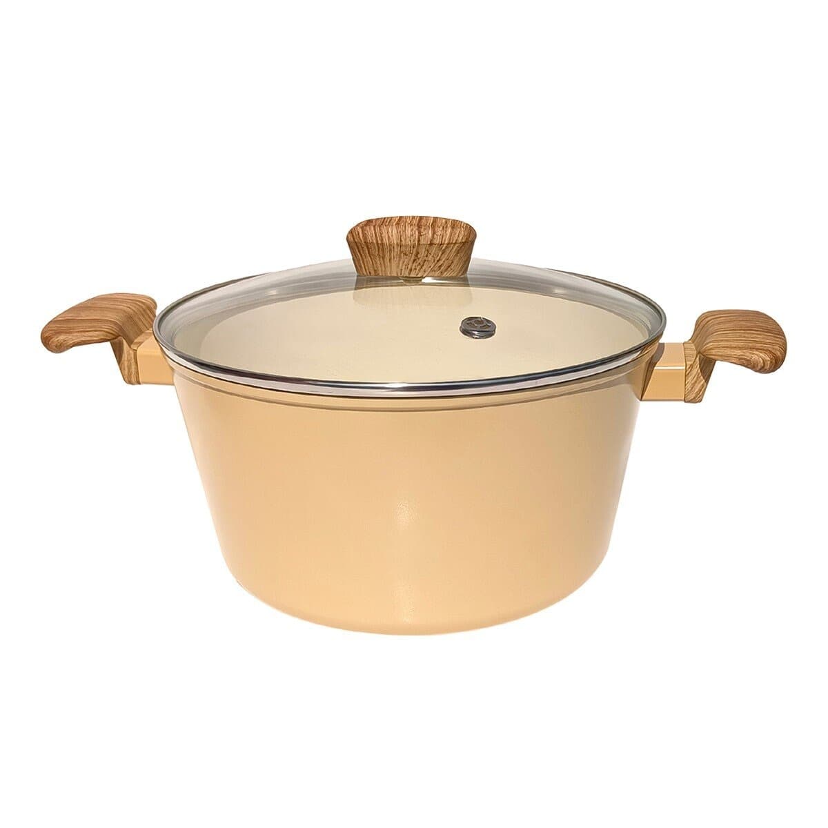 Neoflam Seri Reverse Panci berlapis keramik anti lengket dengan tutup kaca 24cm 4,8 liter