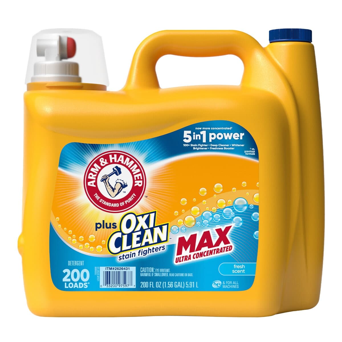 ARM & HAMMER Deterjen Cucian Pekat dengan Soda Kue 5,91 Liter / 200 tutup