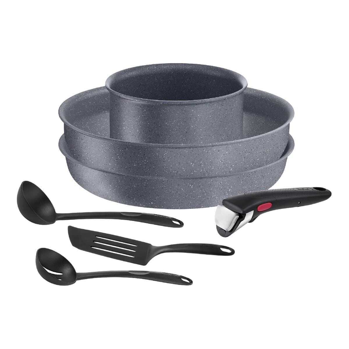 Set Peralatan Memasak Tefal Seri Warm Wood Rock Burn 7 Buah