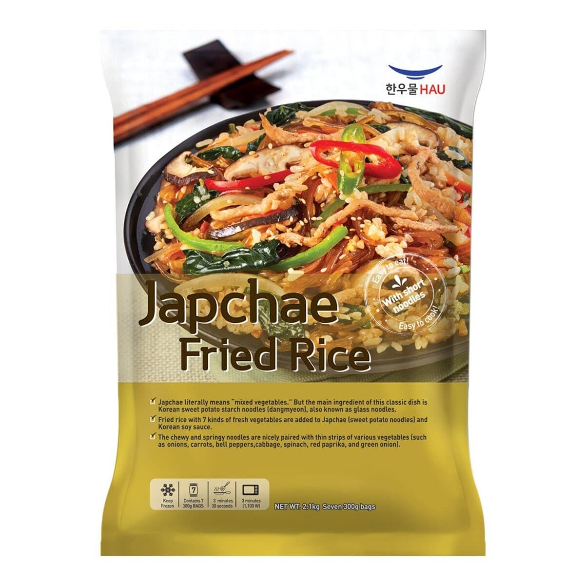 Hau Mie Goreng Campuran Korea Beku 300g X 7 Bungkus