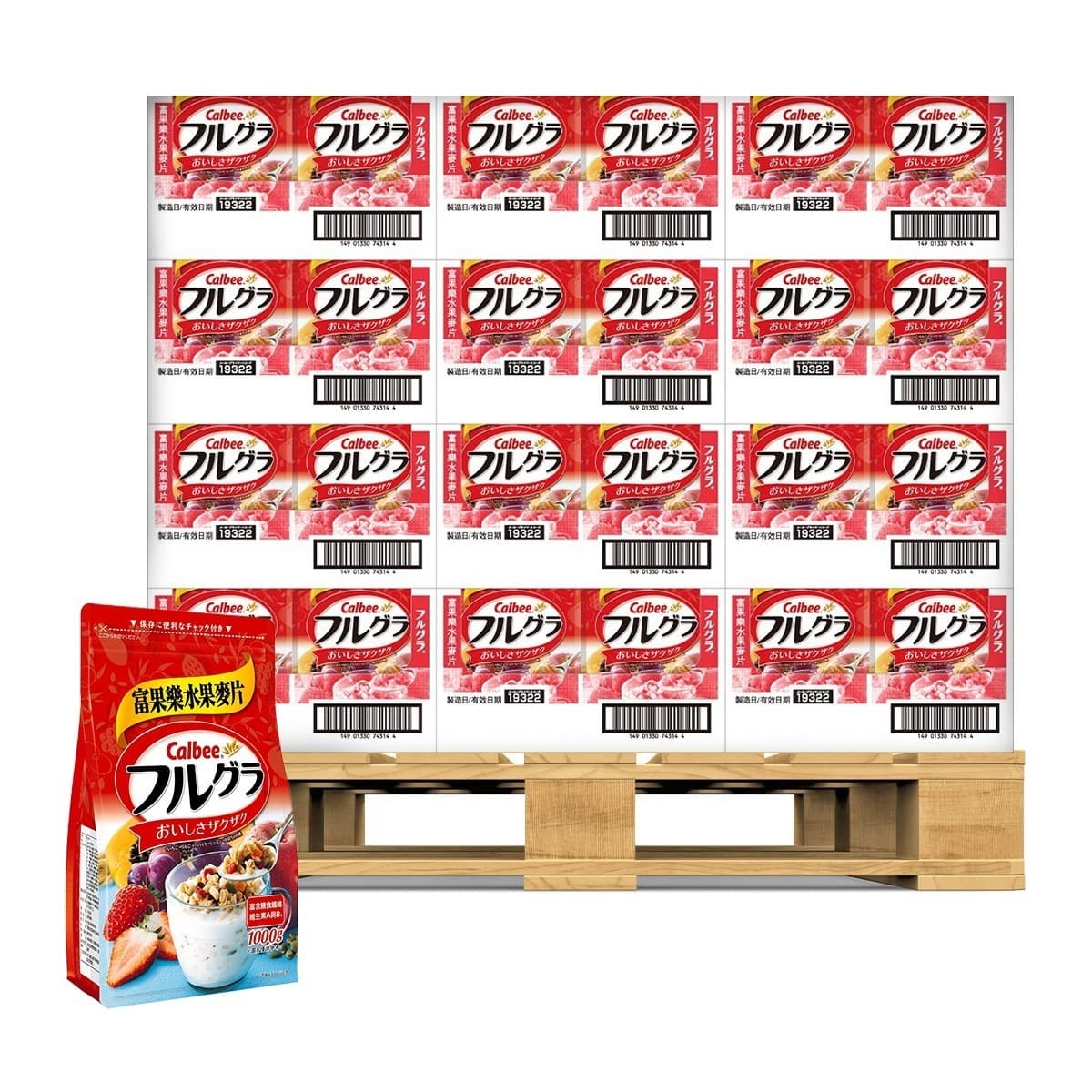 Sereal Sarapan Buah Buah Calbee 1kg X 216 set