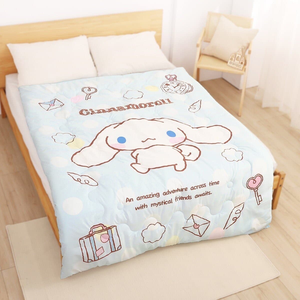 MIT Soft Wash Warm Comforter Hangat 150cm X 200cm Alat Peraga Bepergian Anjing Bertelinga Besar Biru