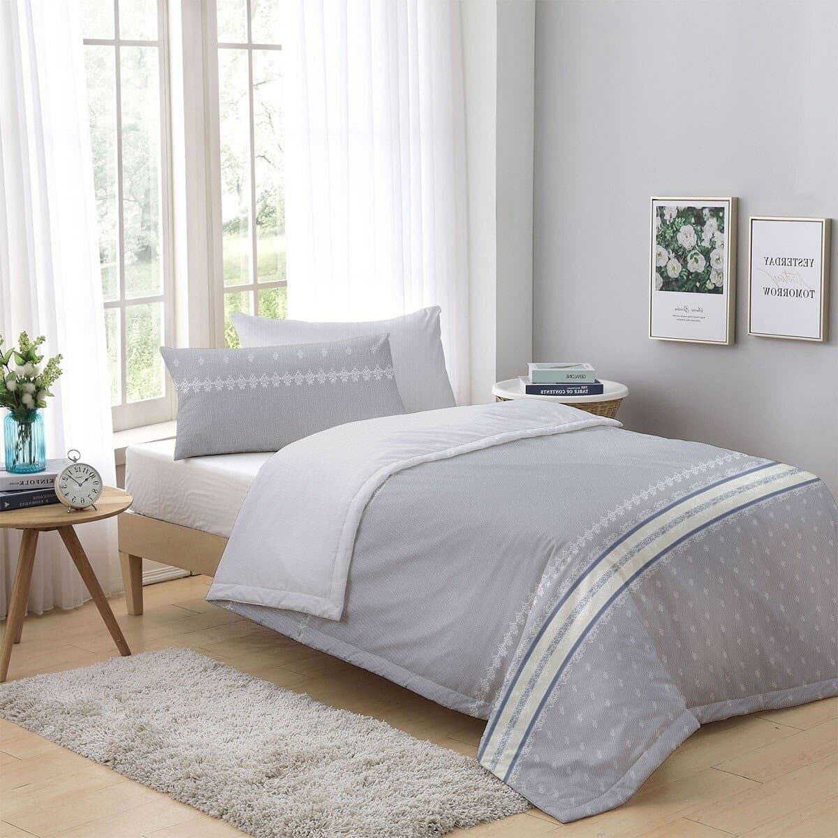 Don Home Set Selimut Satin Single 150cm x 210cm Mia