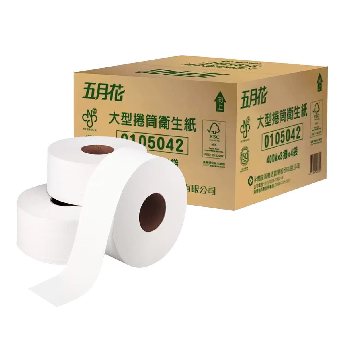 Mayflower Roll Toilet Paper 400m x 12 Rollo