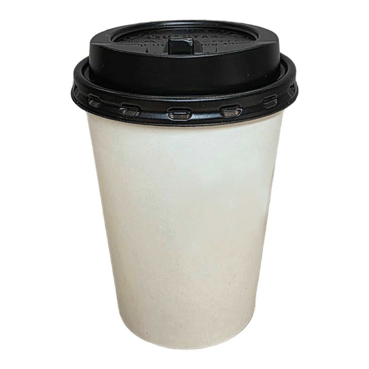Cangkir Panas & Dingin Kosong 236ml X 1000pcs + Tutup Panas (Hitam) 236ml X 1000pcs