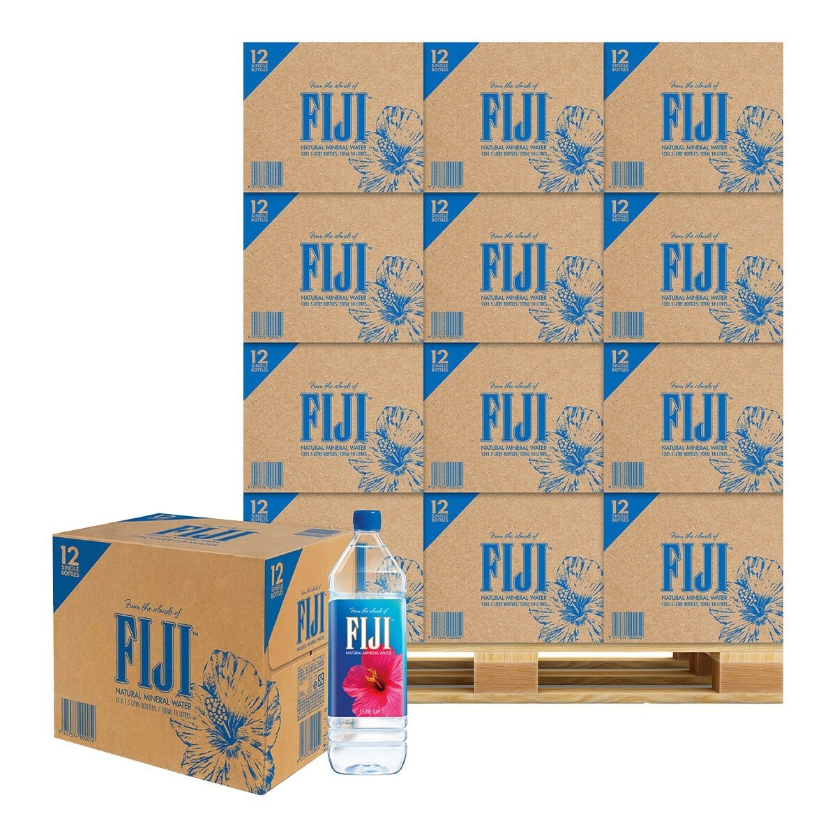 FIJI Fiji Air Mineral Dalam Alami 1500ml X 12 Botol X 33pcs