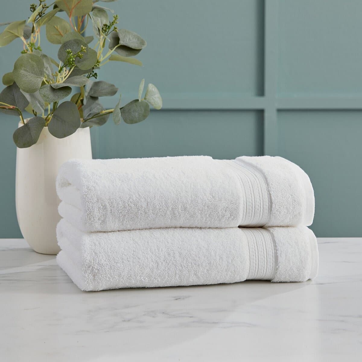 Purely Indulgent Handuk kapas India 76 cm X 147 cm Putih