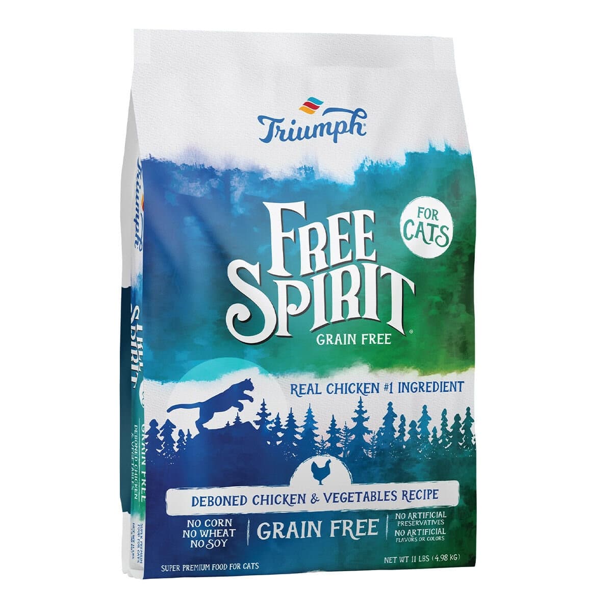 Makanan Kucing Bebas Gula Berbahan Ayam Sayuran Berry Formula Bonfire 4,98kg