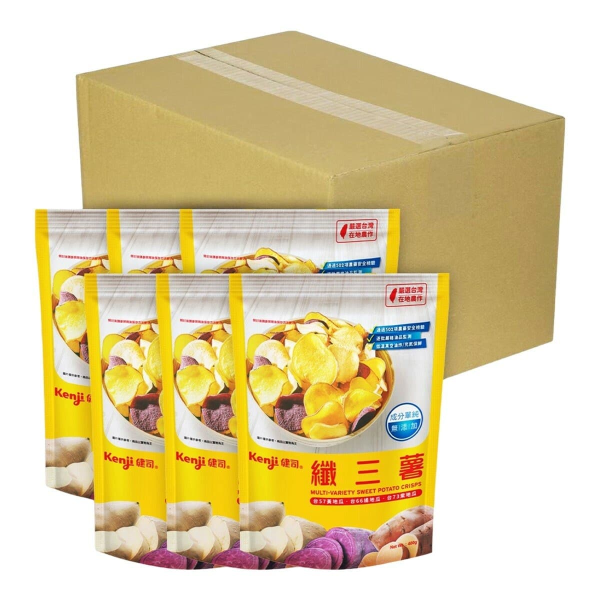 Jianji Triple Potato Crisps 400 gram X 6 bungkus
