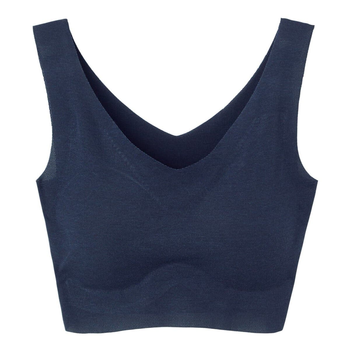 Gunze Bra Wanita Berbahan Napas Mudah Kering Tanpa Jejak Putih Biru Gelap XL