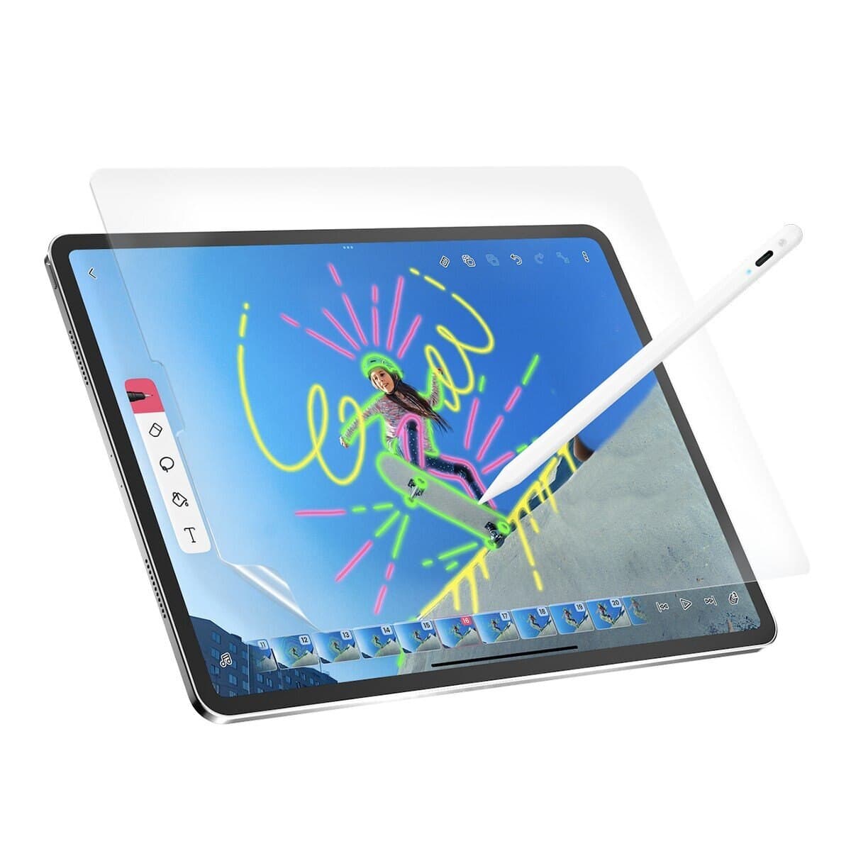 SwitchEasy Glass Defender Anti-Blue Light Tempered Glass Screen Protector iPad Pro 12.9 inch 2022 M2 - 2018