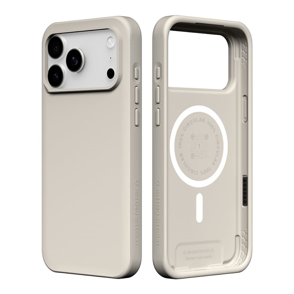 Rhino Shield iPhone 17 Pro Max SolidX (Kompatibel dengan MagSafe) Casing Pelindung & Bantalan yang Diperkuat dengan Peredam Guncangan + Cangkang Pelindung Kaca Tempered Anti-Sinar Anti-Blu-ray 9H Abu-abu