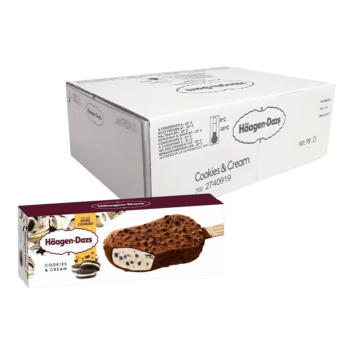 Haagen-Dazs Cokelat Choco Crunch Ice Cream 80 mililiter X 24 Pcs