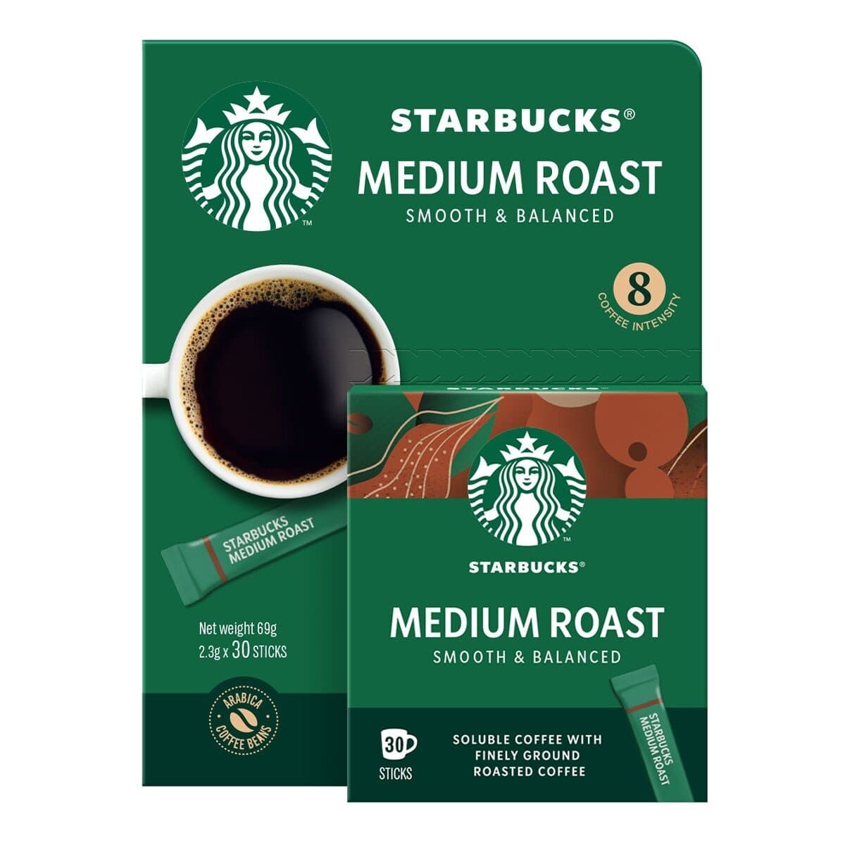 Starbucks Paket Kopi Biji Sedang Roasted 2.3 gram X 30 bungkus