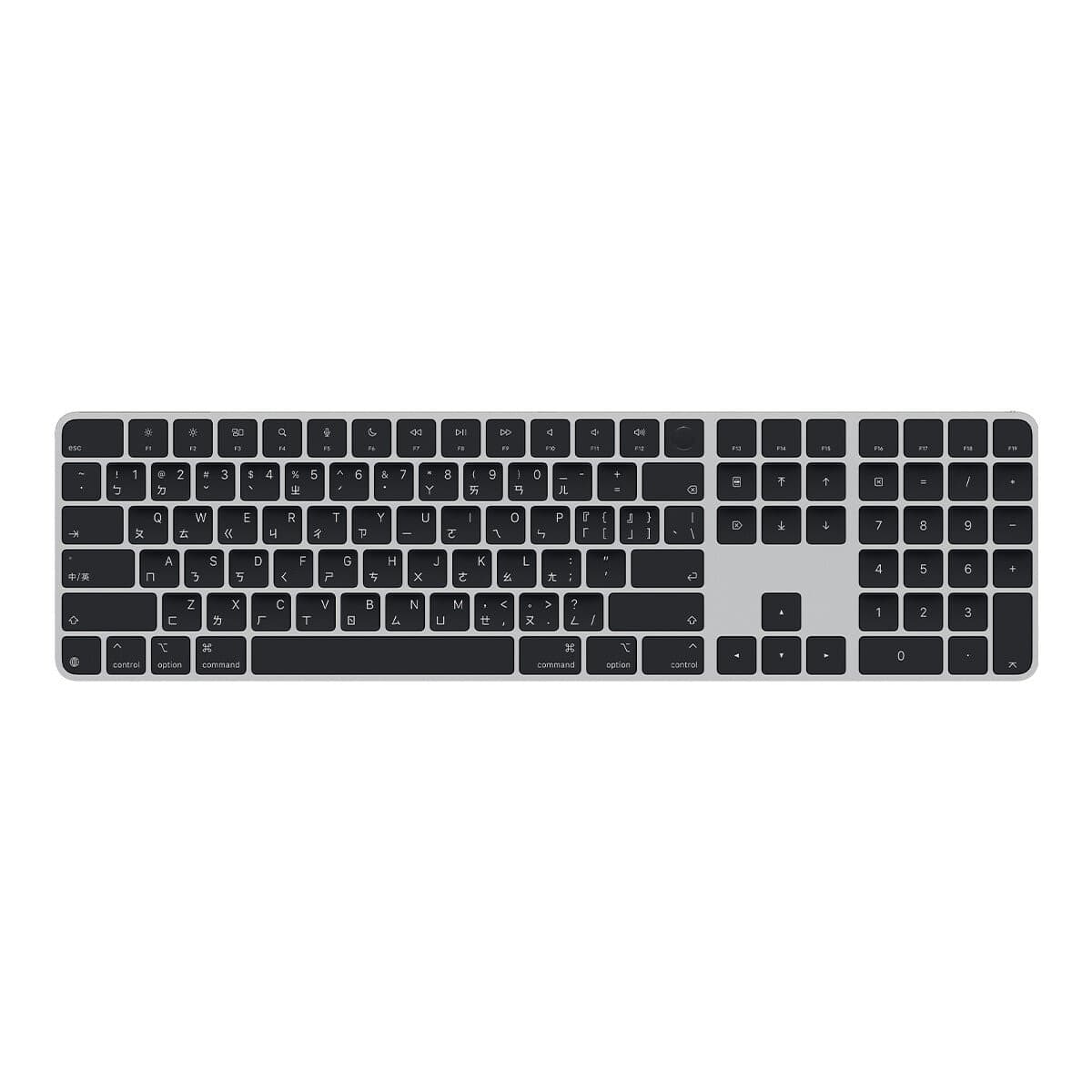 Keyboard Apple dengan Touch ID dan Papan Angka untuk Mac dengan Chip Apple, Kunci Hitam