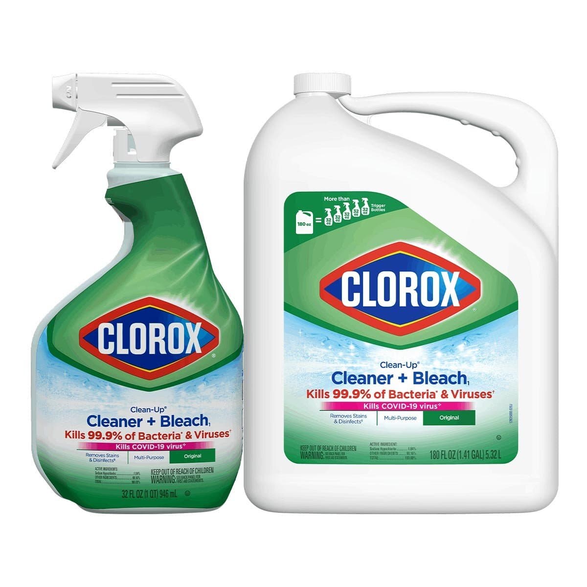 Clorox Pembersih Berair Botol Spray 946ml + Botol Tambah Isi 5,32 Liter