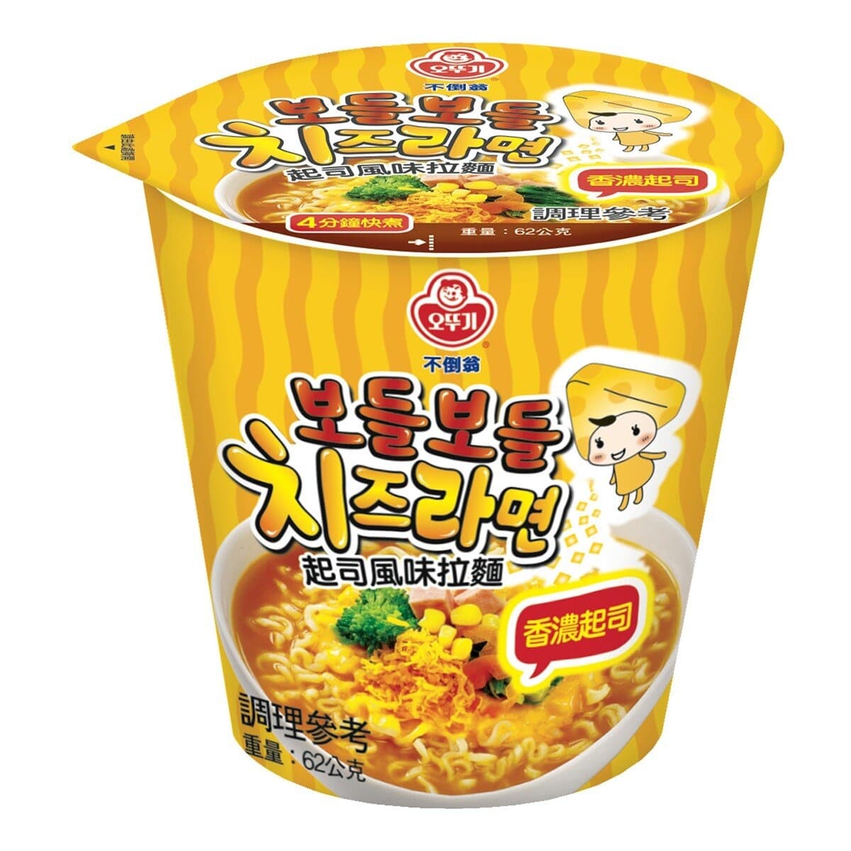 Budakong Mie Cup Cheese Flavor 62 gram X 15 bungkus