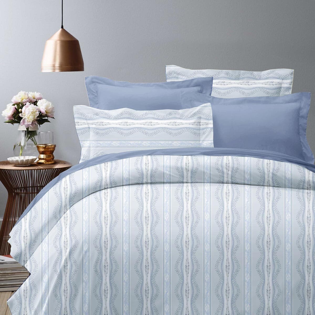 Caliphil Set Lembaran dan Pillowcase Dua Orang Berbahan Cotton Amerika dengan Motif Bunga 183 cm X 190 cm Hackle