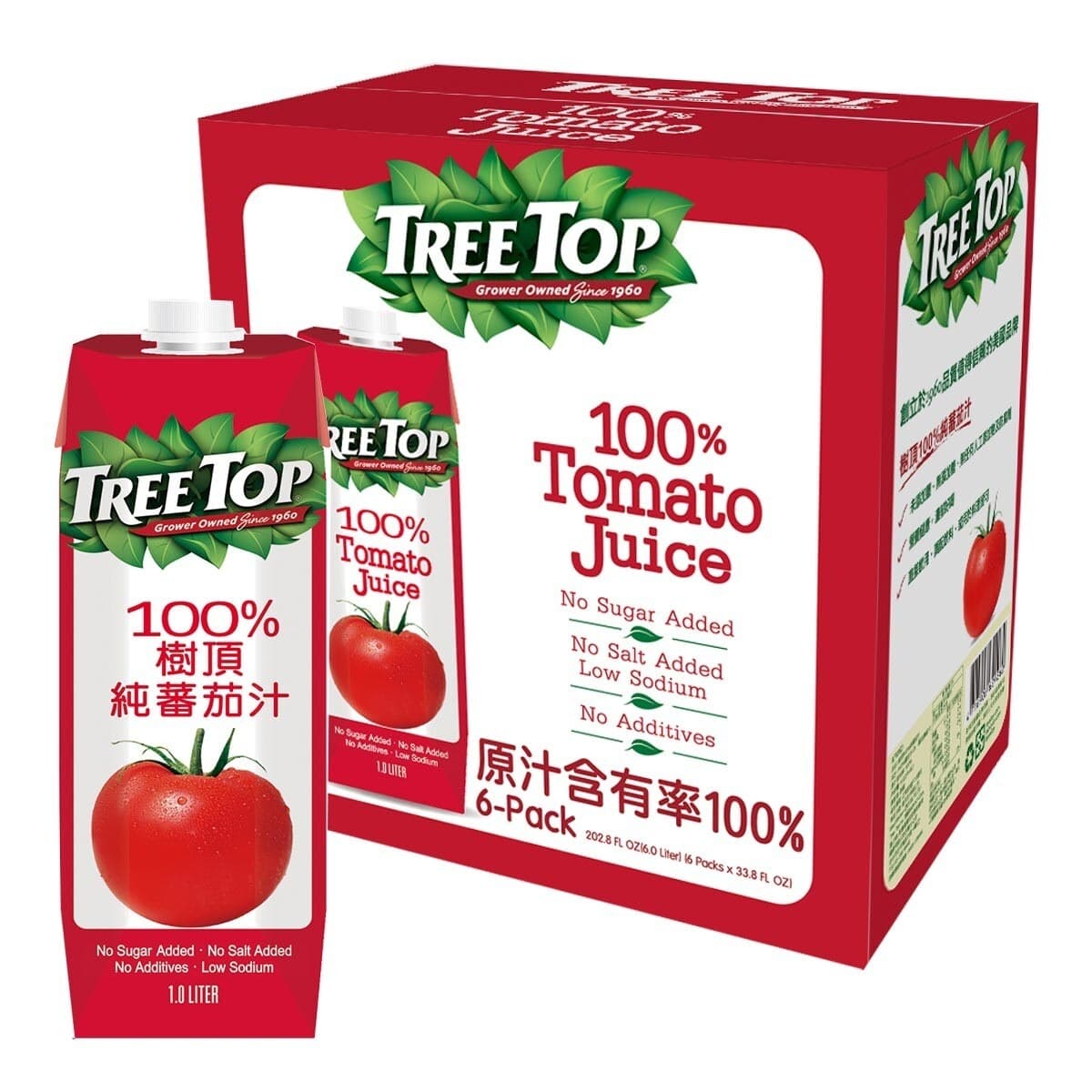Tree Top 100% Tomato Juice 1 liter x 6 bungkus