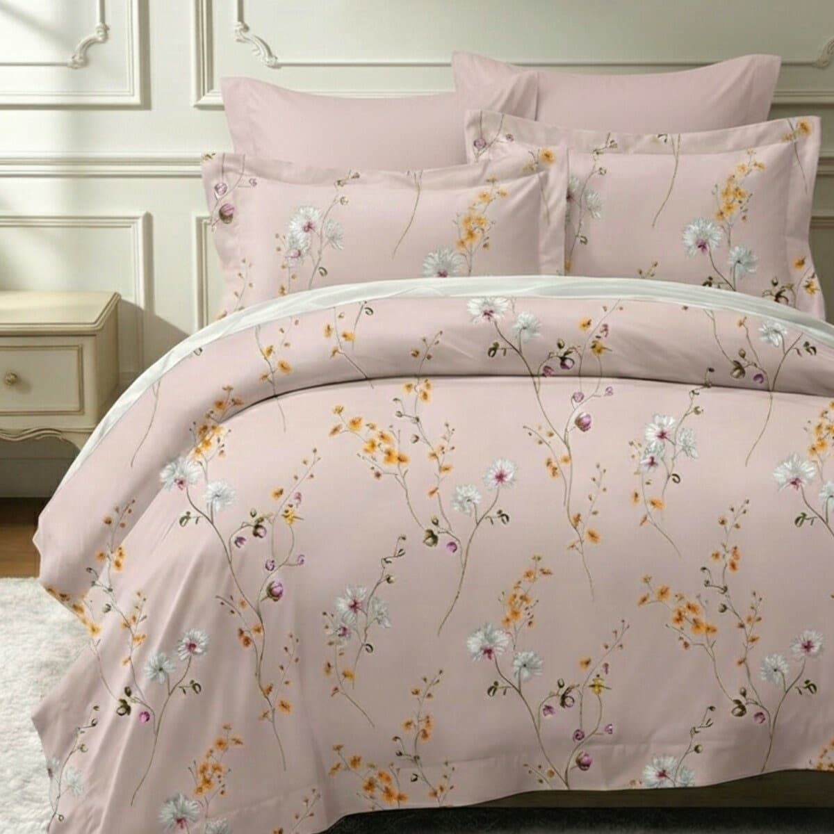 Caliphil Set Bed Cover Twin XL American Cotton 183cm x 190cm Fleur
