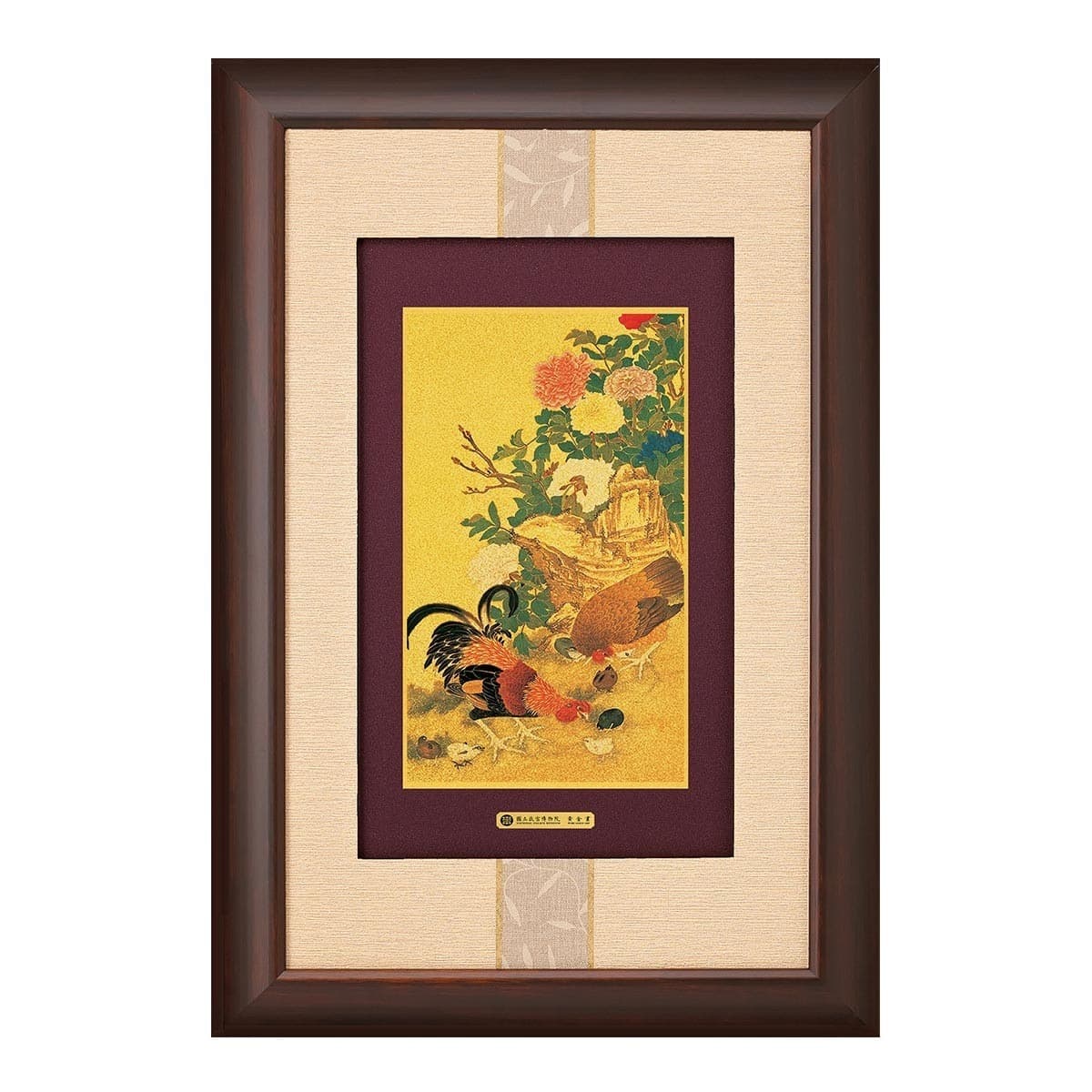 Emas dan Keberuntungan, Keberuntungan dan Keberuntungan, Bingkai Kayu Coklat