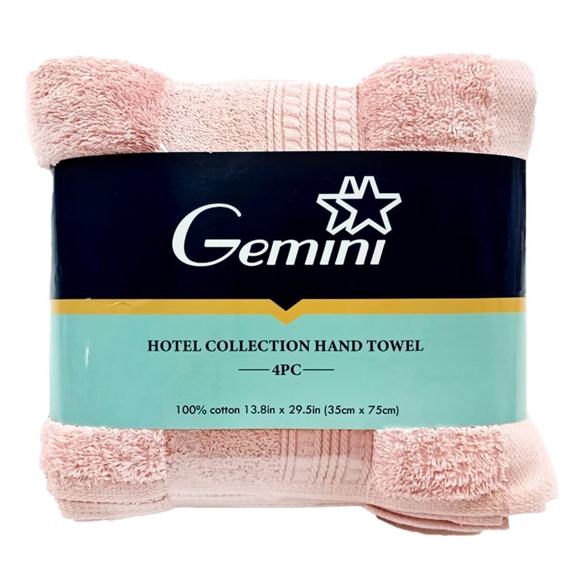 Gemini Set Handuk Hotel 4 Buah 35 cm x 75 cm Merah Muda