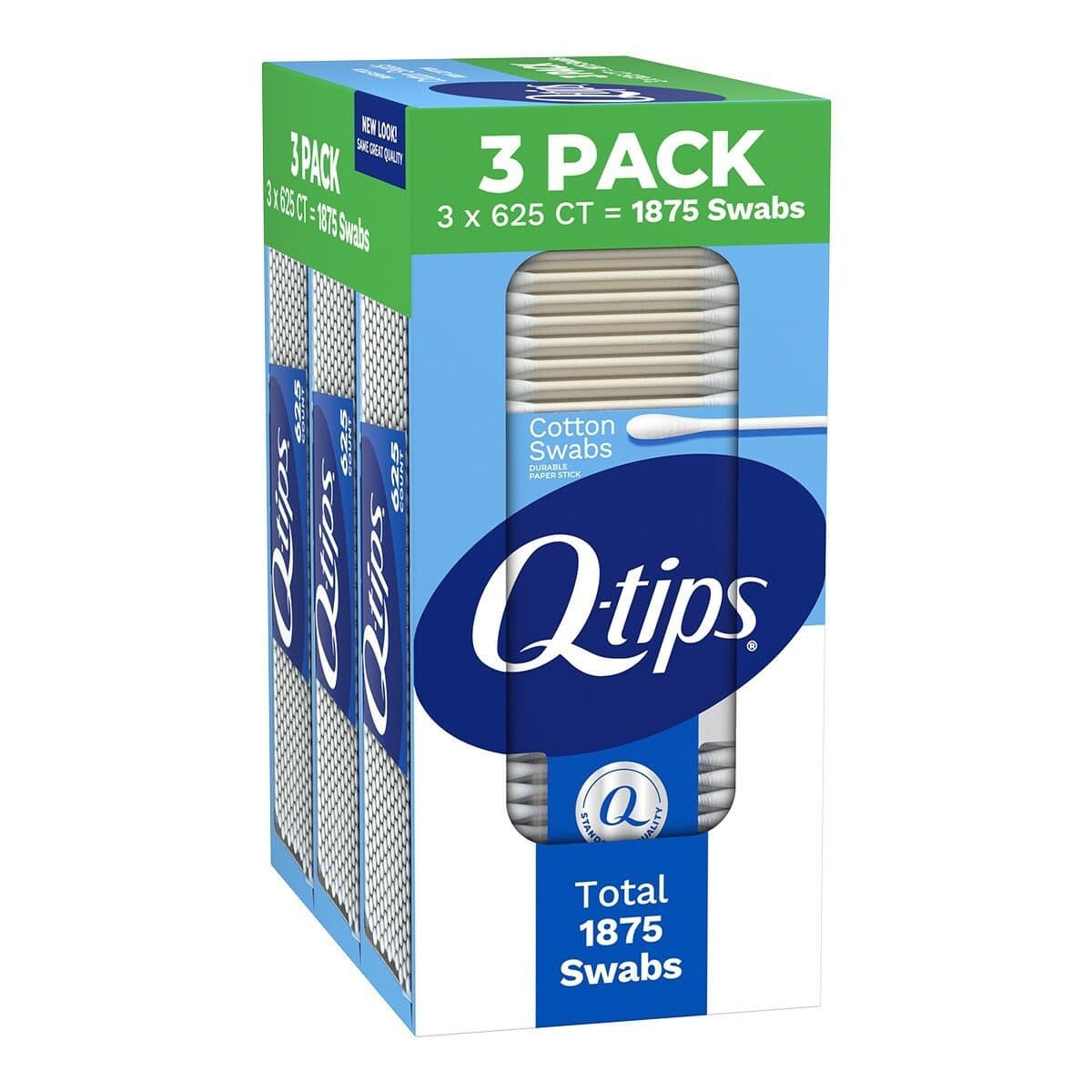Q-Tips Cotton Swabs Kertas 625 X 3