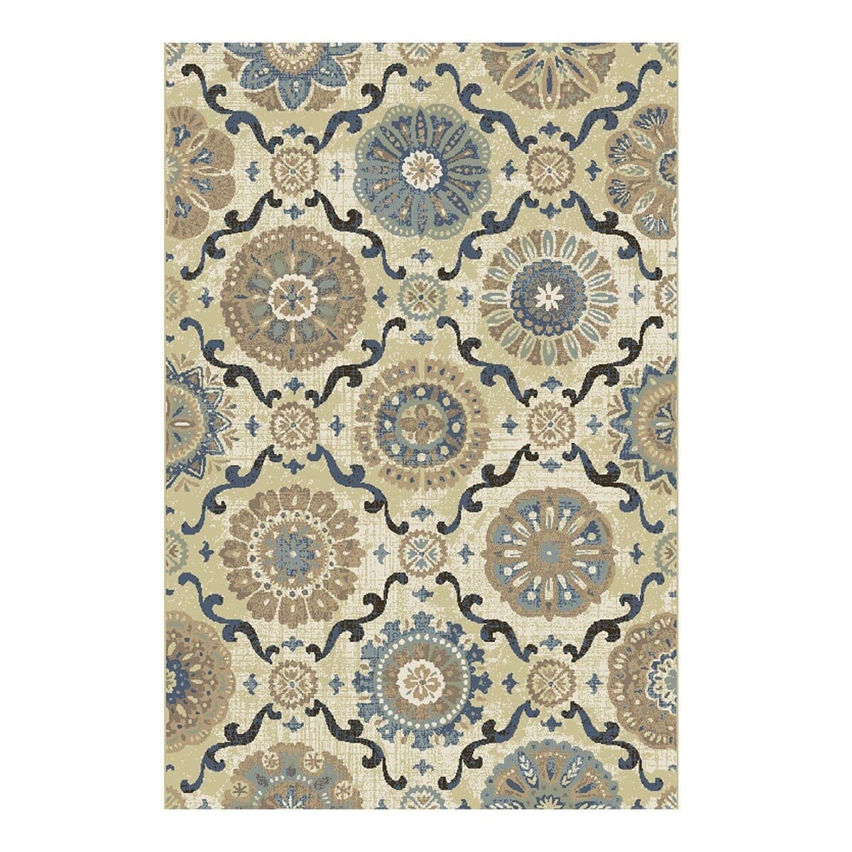 Karpet Alami Bunga dan Tumbuhan dari Mesir Roudoumi 160cm x 235cm