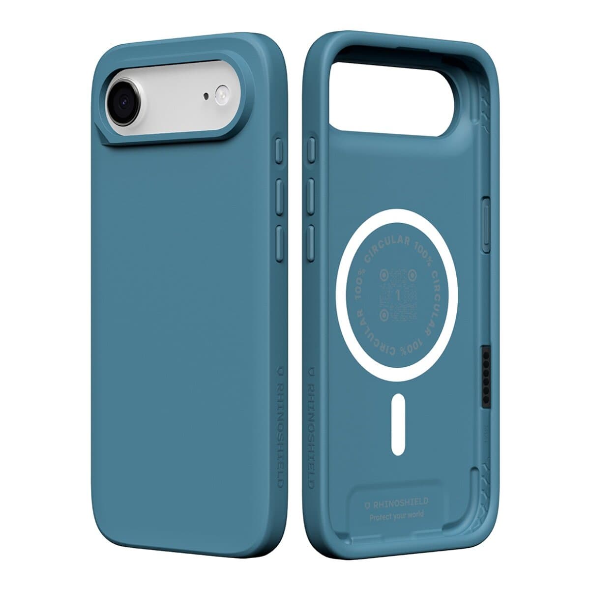 Rhino Shield iPhone Air SolidX (Kompatibel dengan MagSafe) Casing Pelindung Pelindung Kejut & Bantal yang Diperkuat & Bantalan Pelindung Jatuh + Pelindung Kaca Tempered Anti-Biru 9H Biru Tua