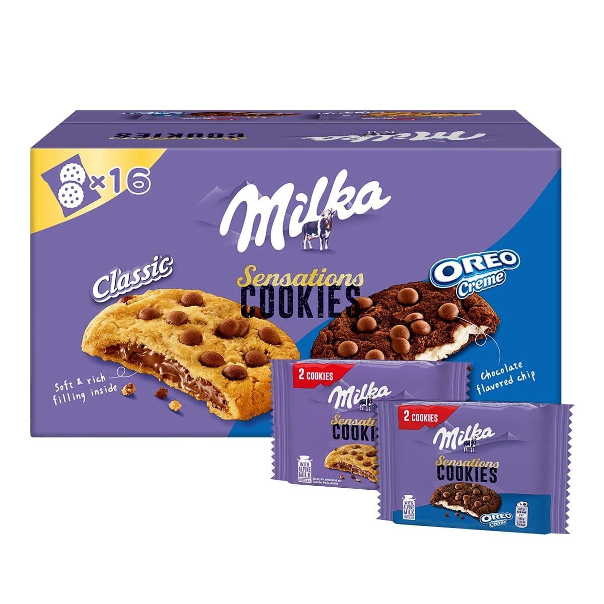 Oreo X Milka Cokelat Rasa Kacang Serbaguna Sandwich Cookies Share Pack 832 gram