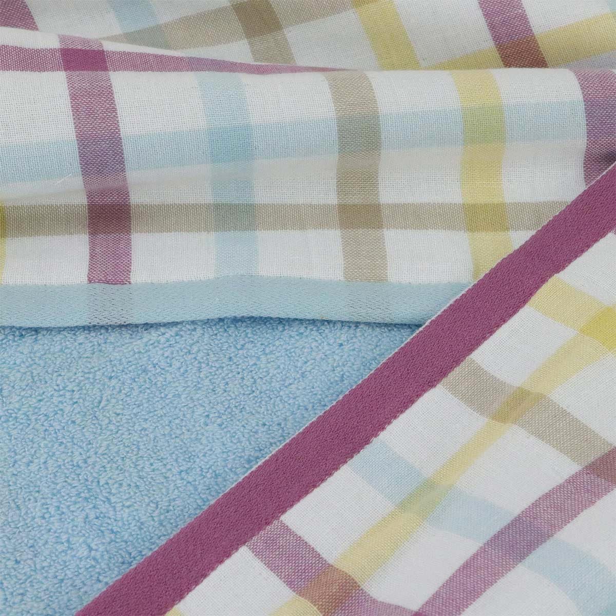 Gemini Non-Woven Striped Color Woven Towel Set 2 Buah Ukuran 60 cm x 137 cm Ungu Merah / Biru + Merah Muda / Pink