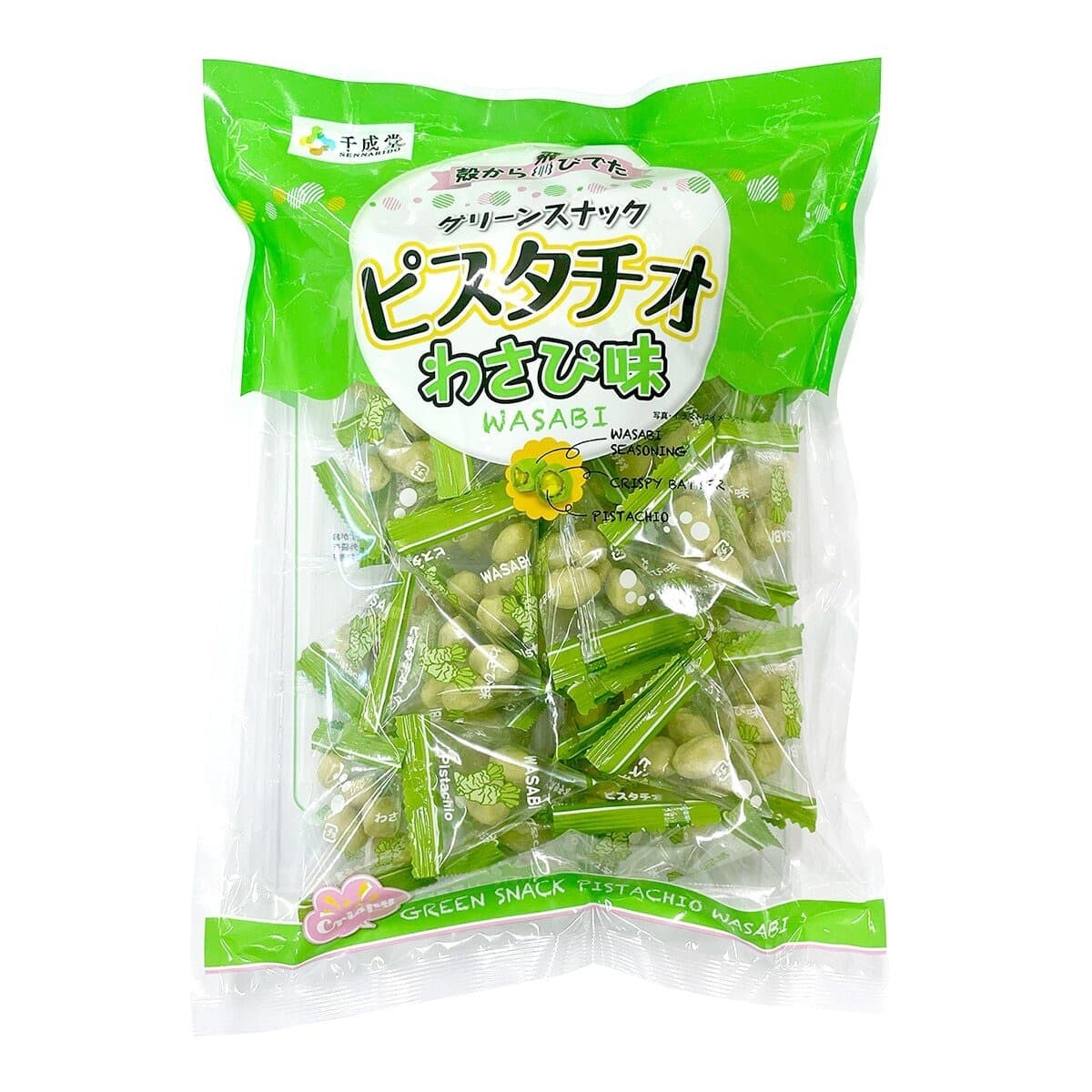 Qian Cheng Tang Happy Nut Crisp Pistachio Rasa Wasabi 198 gram
