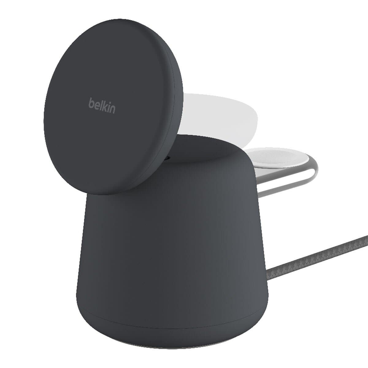 Belkin BoostCharge Pro MagSafe 15W Dual Wireless Fast Charger Base Dark Gray