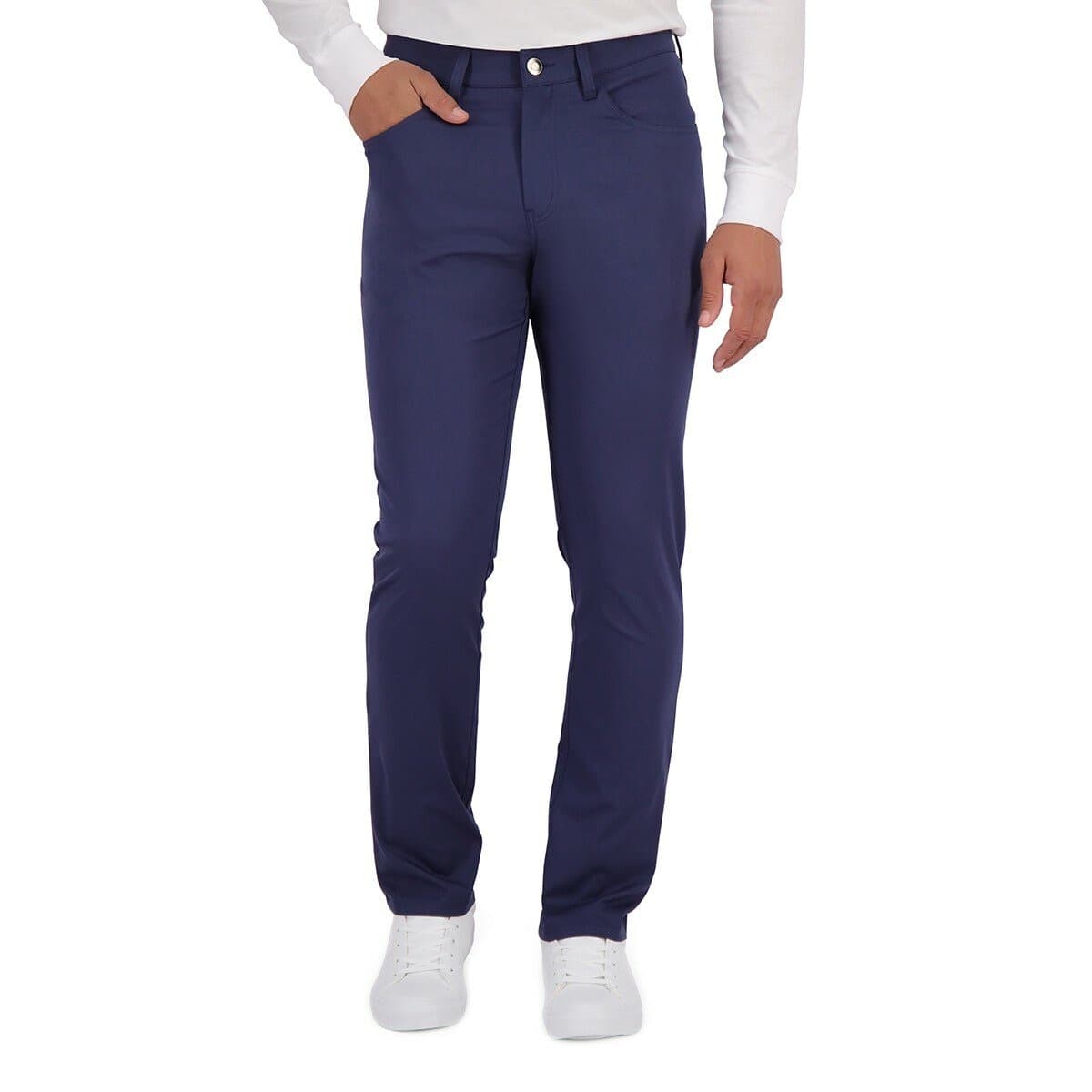 Celana Panjang 5 Saku Klasik Pria Cochrane Biru Tua Pinggang 32" X Panjang Celana 30