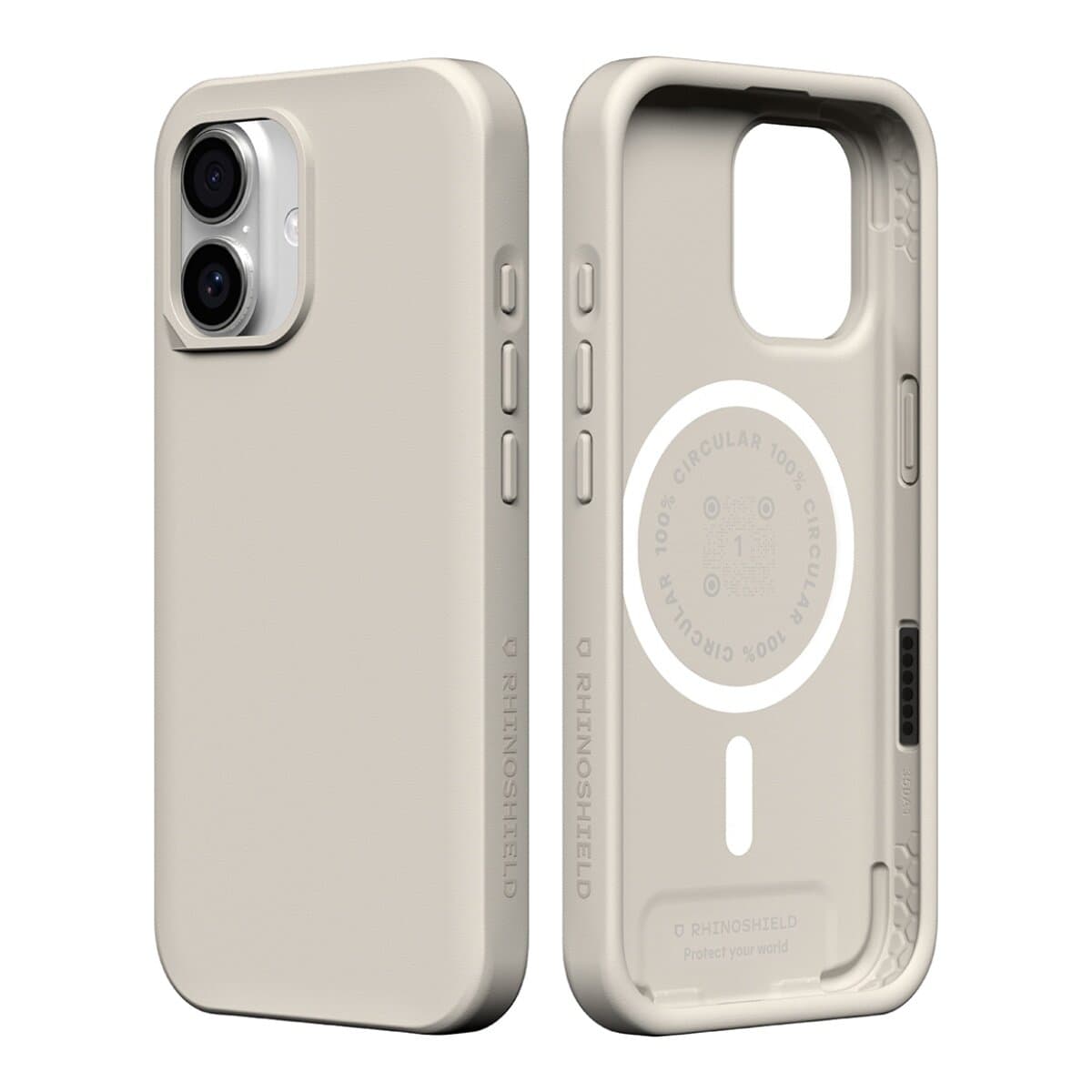 Rhino Shield iPhone 17 SolidX (Kompatibel dengan MagSafe) Casing Pelindung & Bantalan yang Diperkuat dengan Peredam Guncangan + Cangkang Pelindung Kaca Tempered Anti-Biru 9H Abu-abu