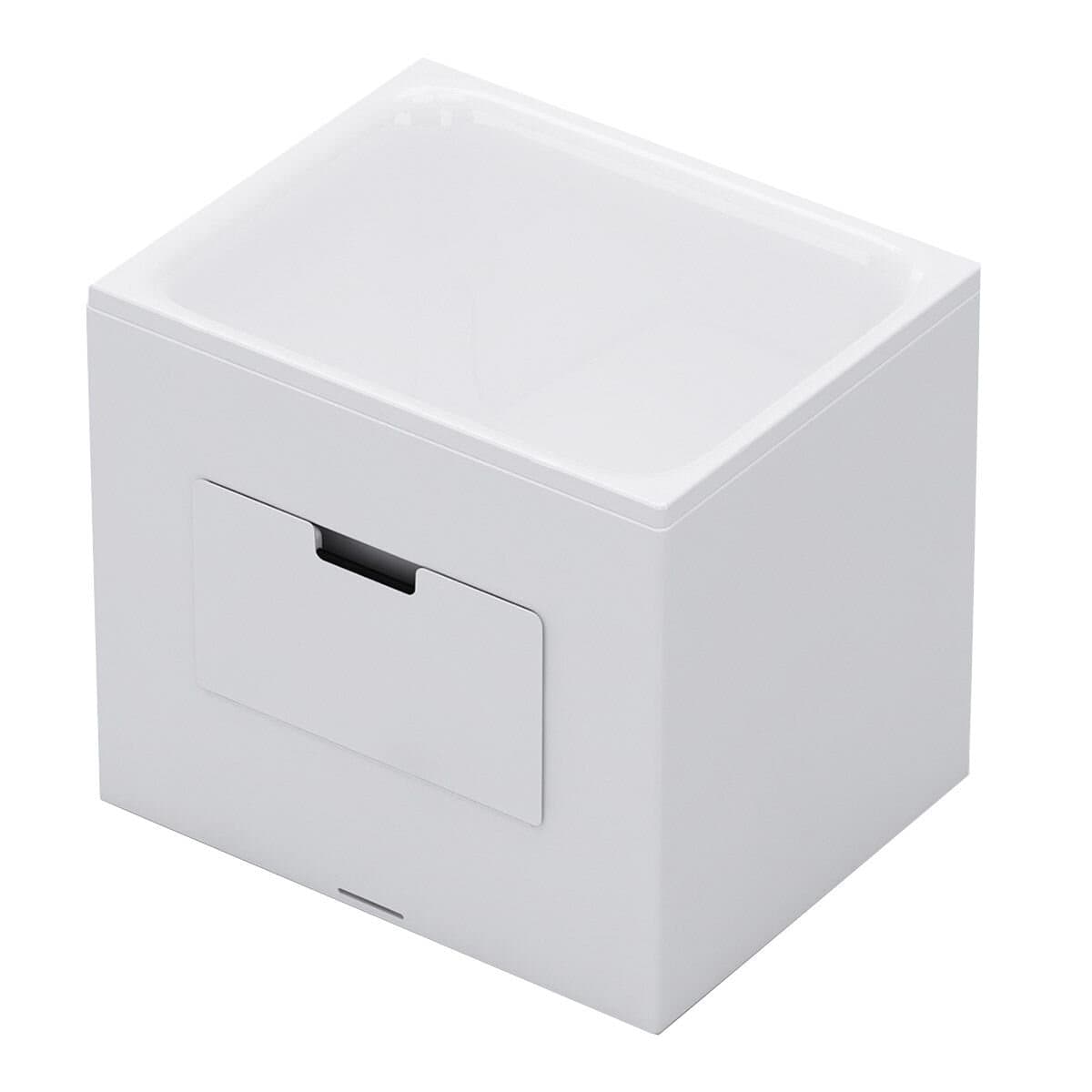 Bak mandi bidet Kohler 850 mm sudut kiri dengan sanggurdi + saluran pembuangan eksternal Dibatasi untuk daerah terpencil (Zona 2)