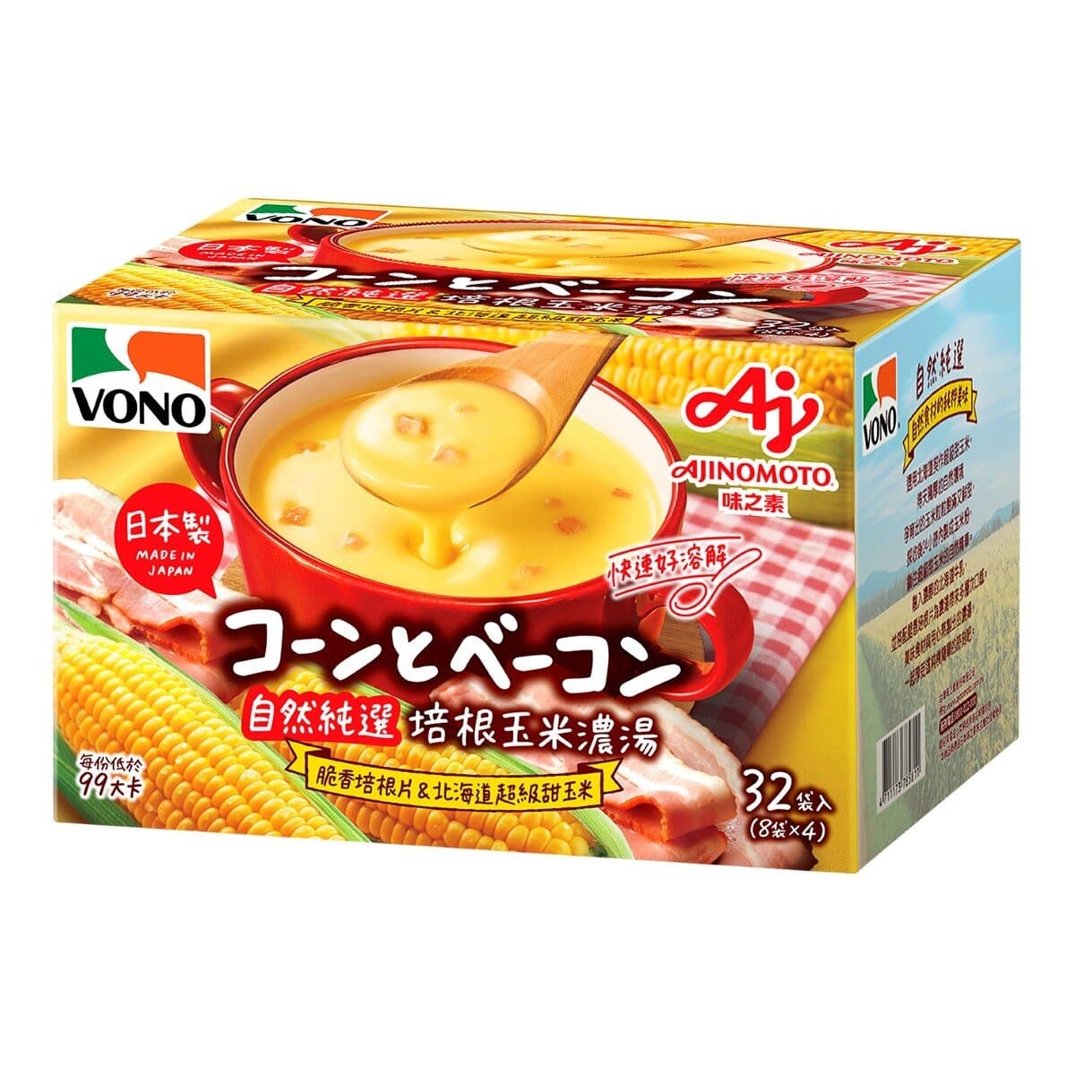 VONO Bacon Corn Chowder 19,4 gram x 32 bungkus