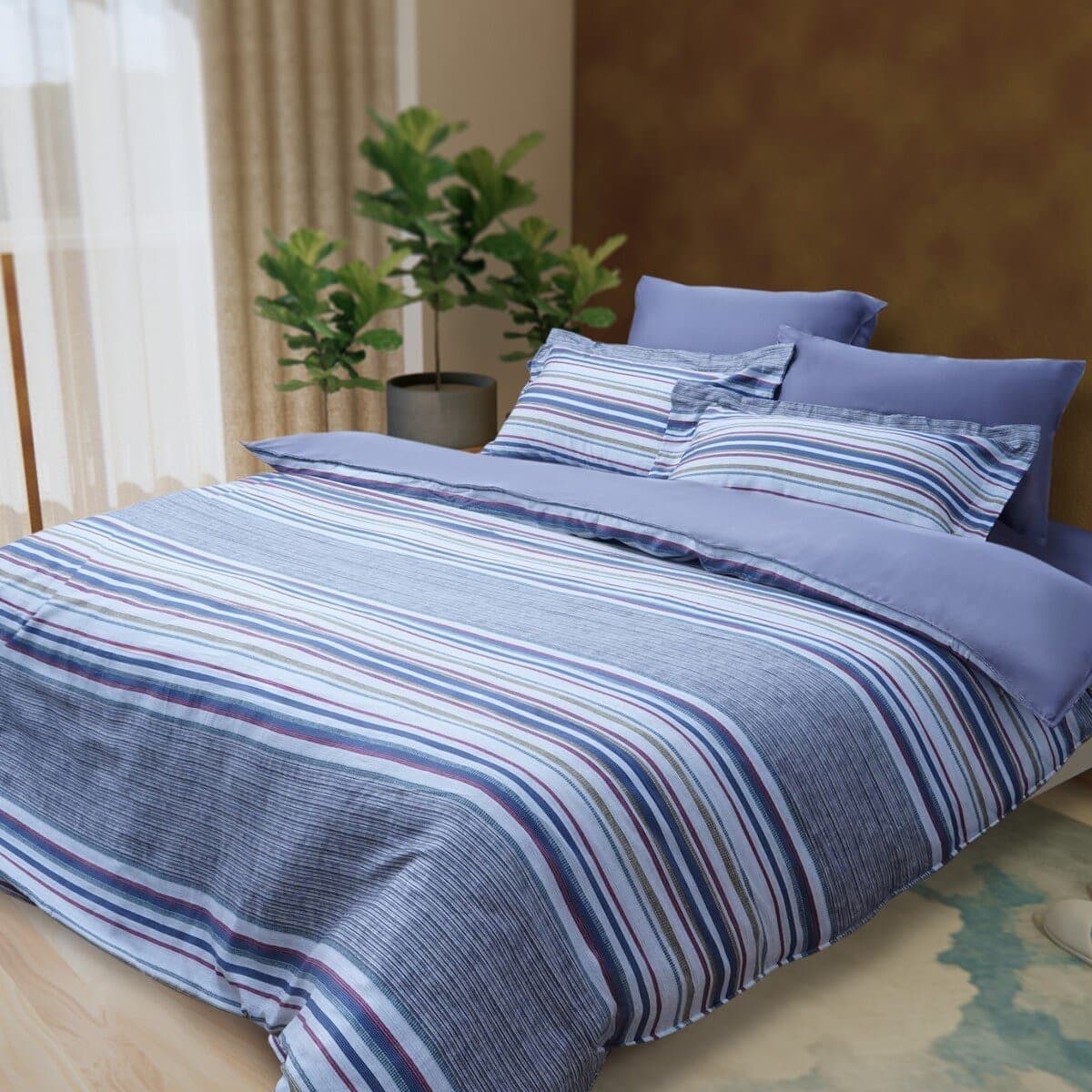 CASA 100% lyocell dua fungsi selimut dan bantal set kain tidur abu-abu ukuran besar