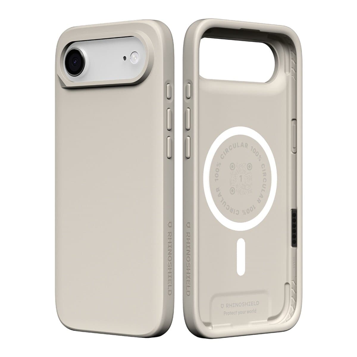 Rhino Shield iPhone Air SolidX (Kompatibel dengan MagSafe) Casing Pelindung & Bantalan yang Diperkuat dengan Penyerap Guncangan & Bantalan + Cangkang Pelindung Kaca Tempered Anti-Biru 9H Abu-abu