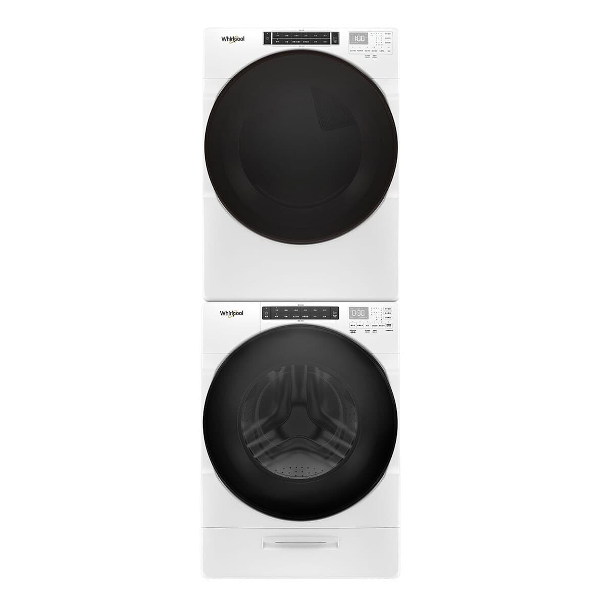 Whirlpool Mesin Cuci Front Load Inverter 17 kg 8TWFW6620HW + Pengering Gas Front Load 16 kg 8TWGD6622HW Tabung Gas