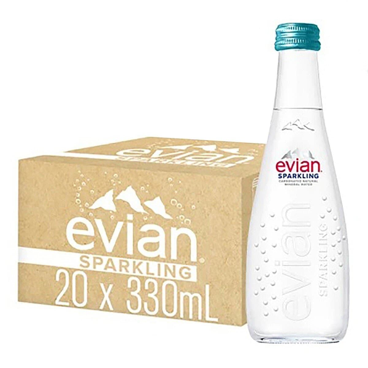 Air Mineral Alami Bersoda Evian 330ml X 20pc