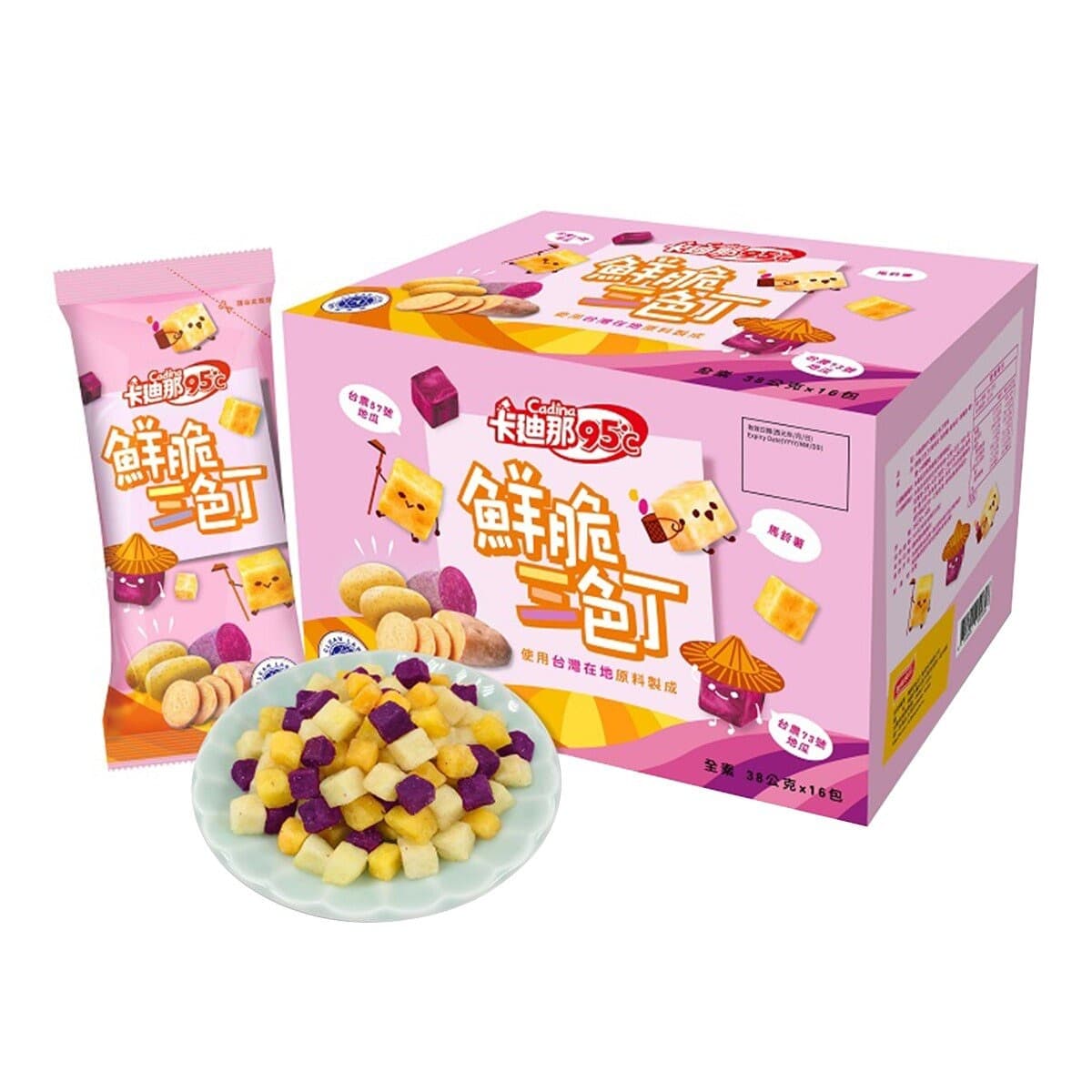 Cardinal 95 ℃ Kubus Tiga Warna Segar Segar 38g X 16 pcs