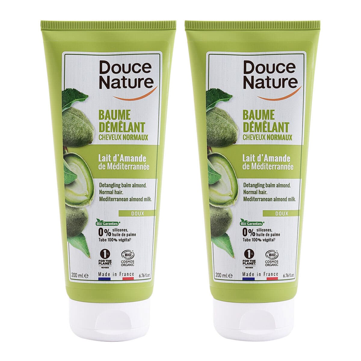 Douce Nature almond milk moisturizing hair conditioner (silicone free) 200ml x 2