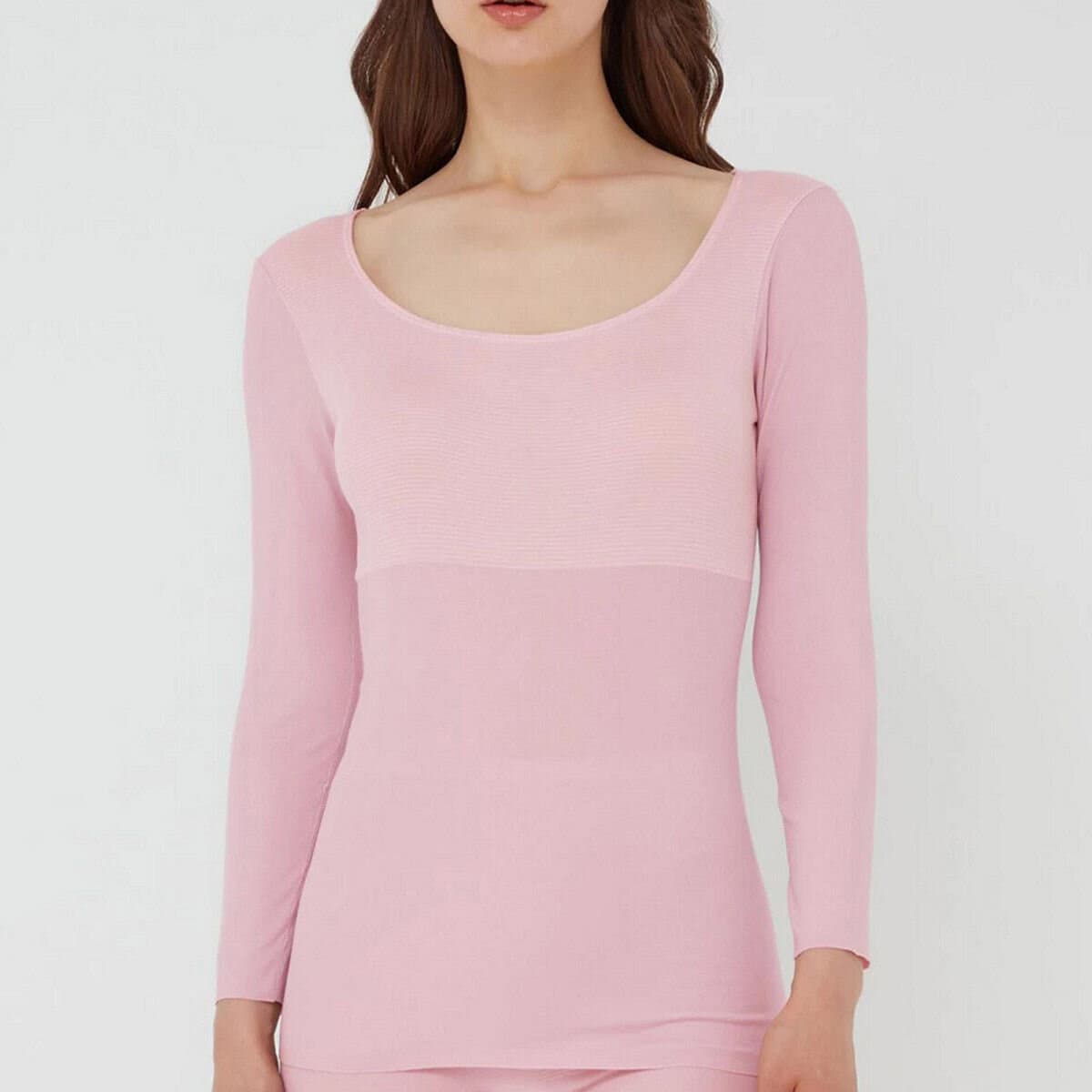 Jins Wanita Pakaian Atasan Panas Berlengan Warna Pink L