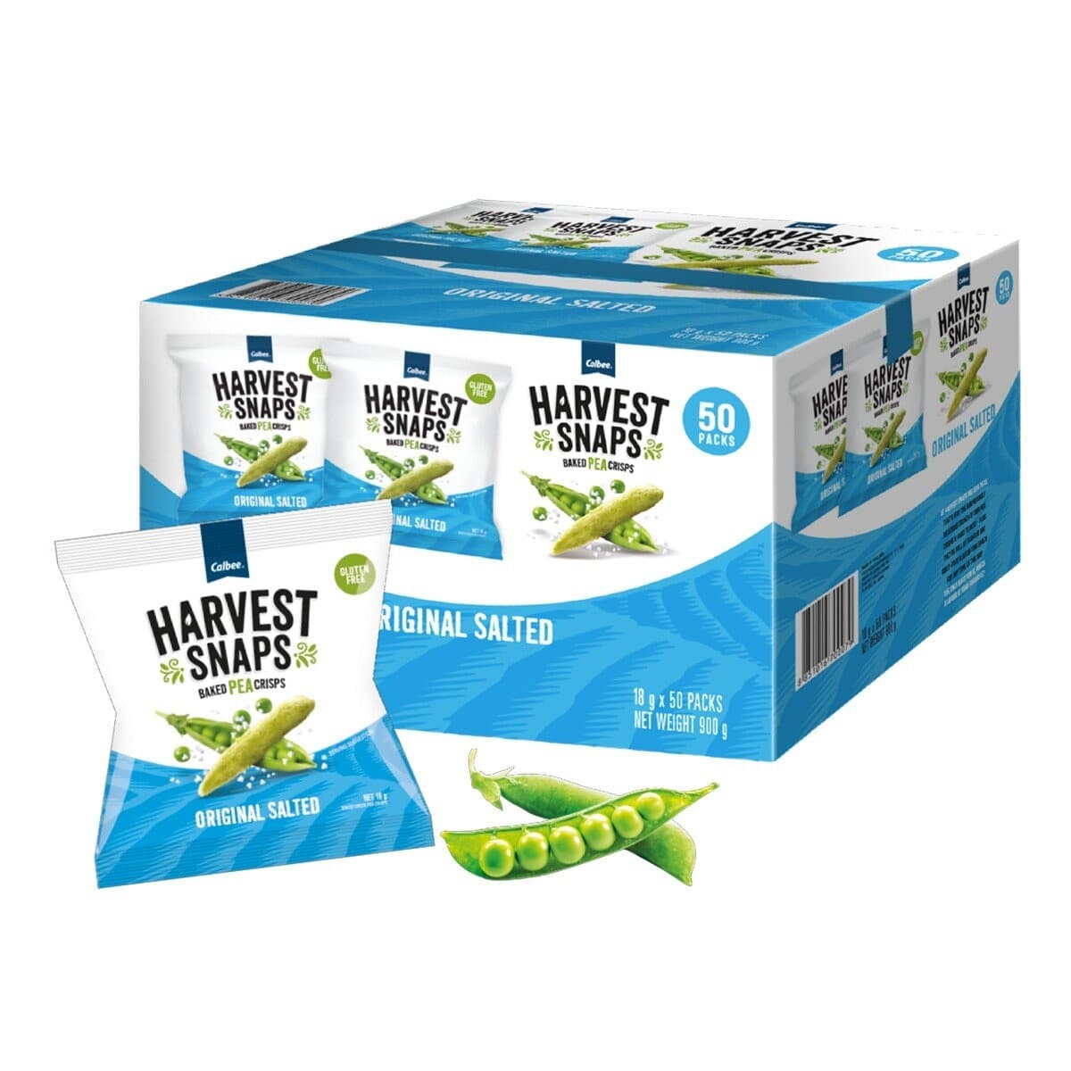 Calbee Harvest Snaps Kacang Hijau Garam 900 gram