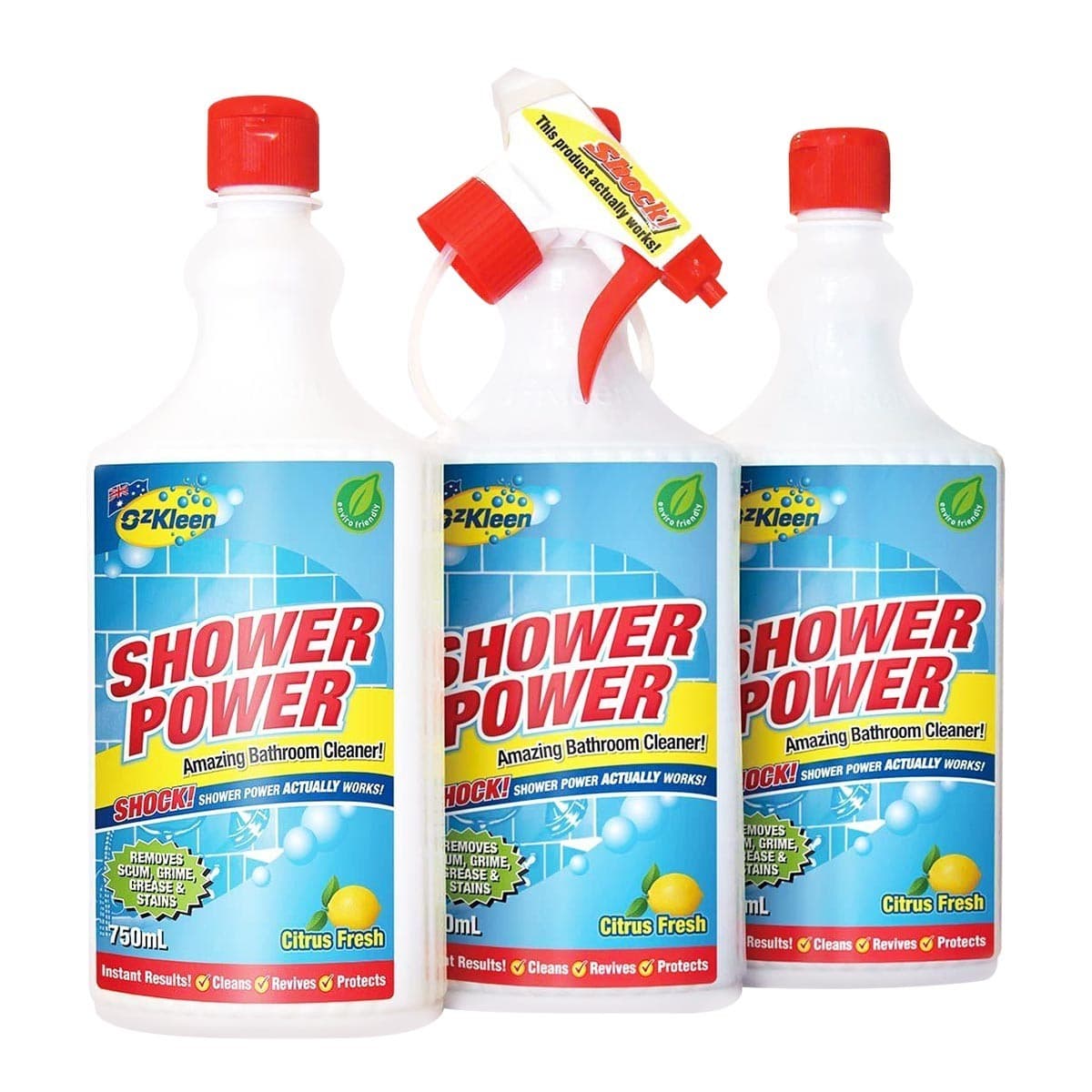 Ozkleen Pembersih Kamar Mandi dan Shower Aroma Lemon Citrus 750 ml X 3 botol